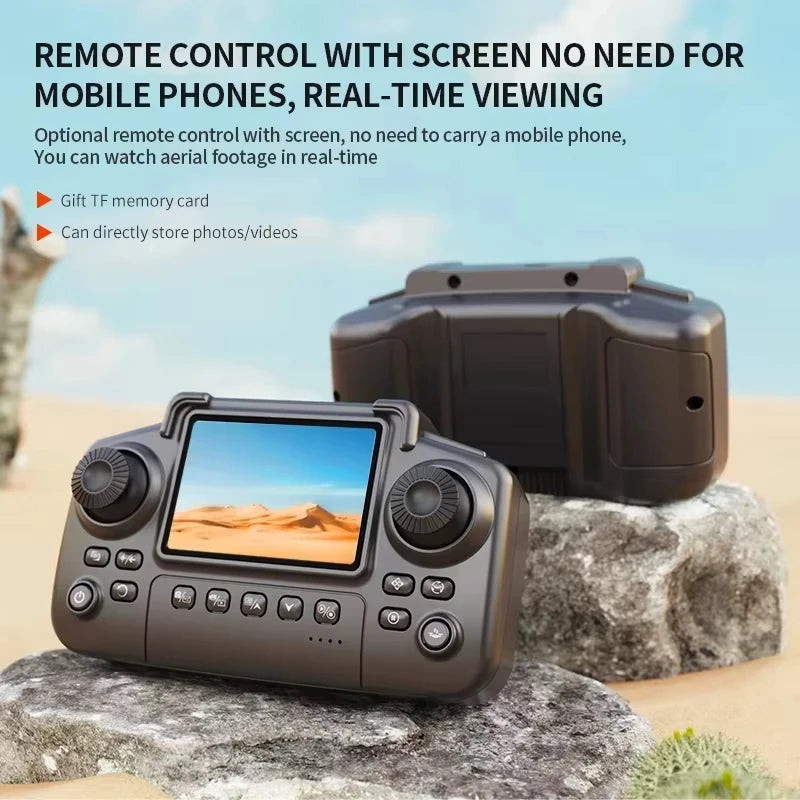 Drone 8K 5G HD con doppia fotocamera per fotografia aerea, schermo di controllo remoto, quadricottero E88PRO