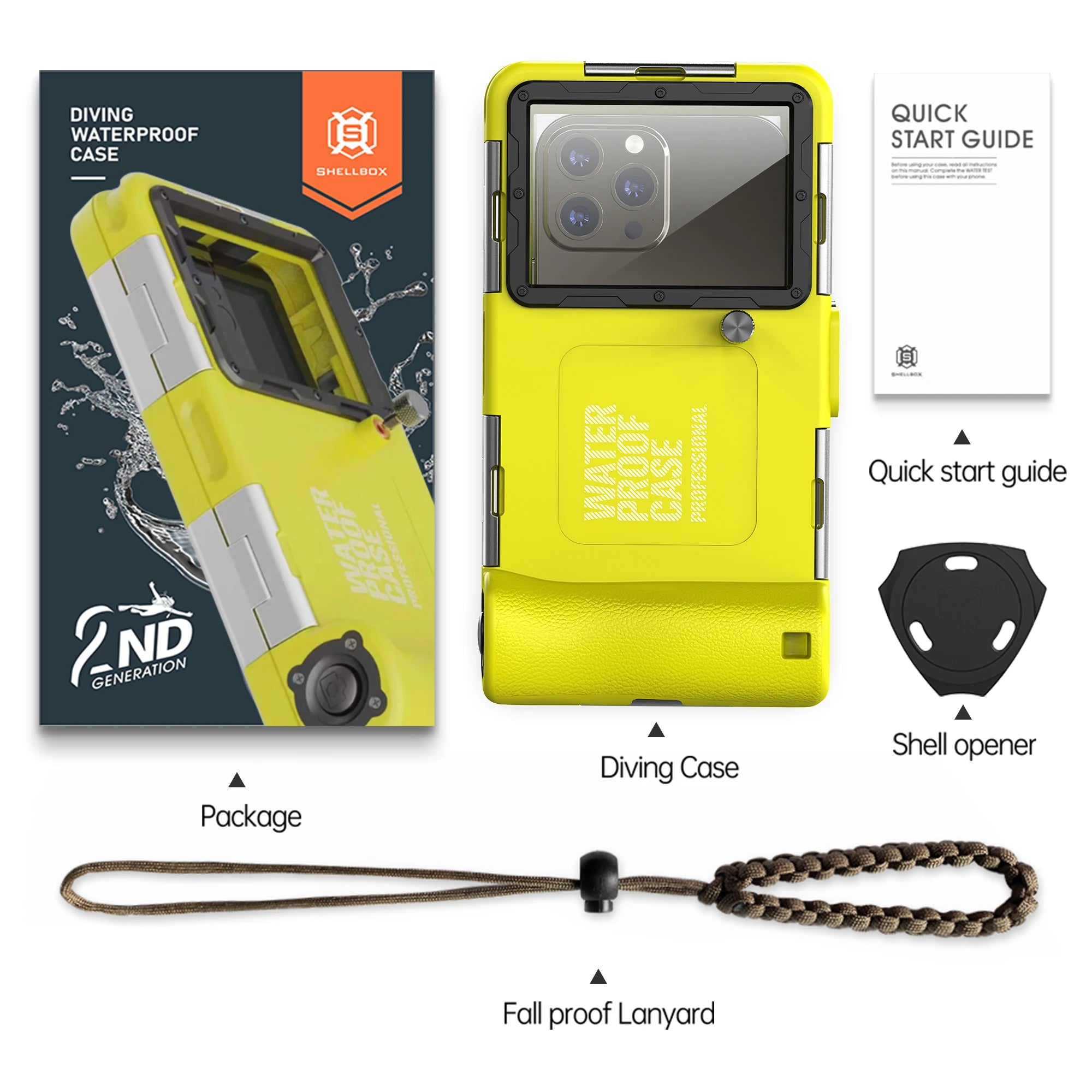 Cover resistente, impermeabile fino a 15 m/50 ft, custodia universale impermeabile per smartphone da 6,9 pollici, IP68, fotografia subacquea professionale
