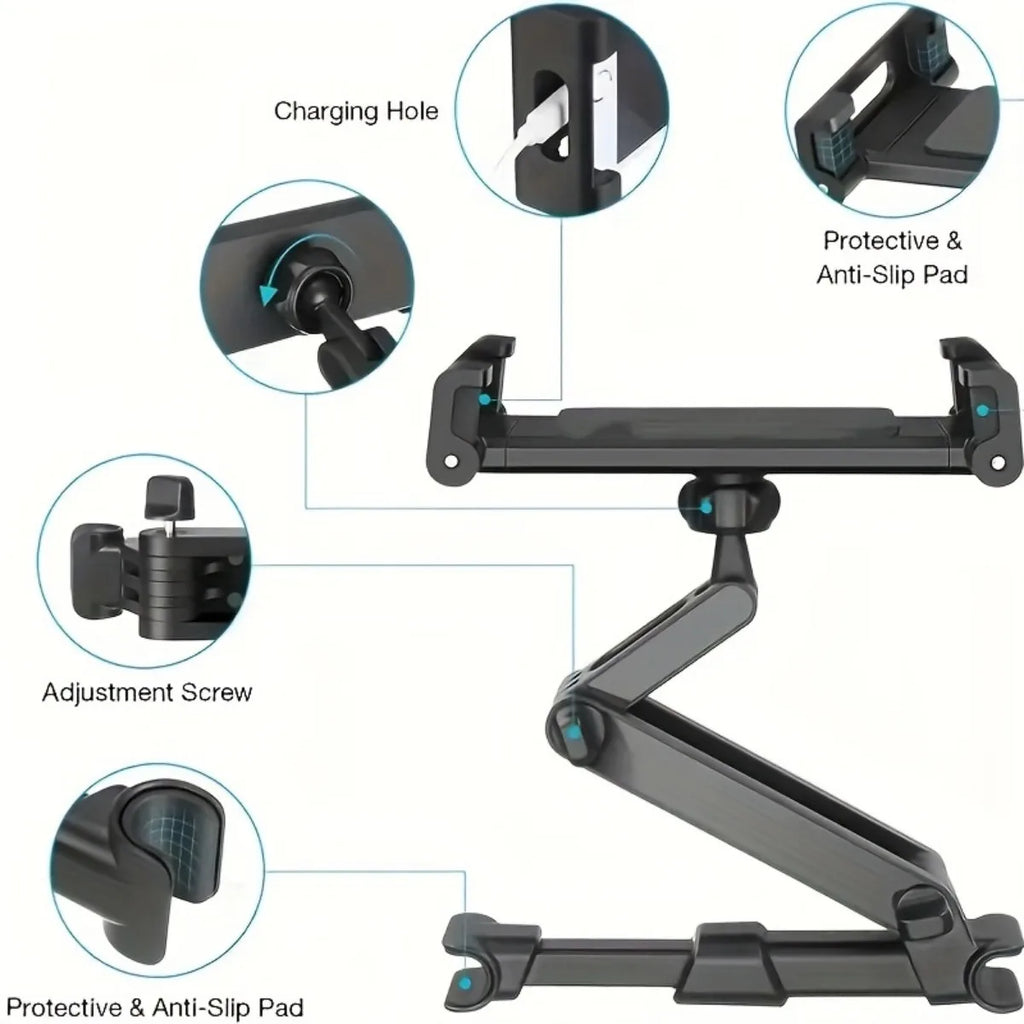 Supporto per tablet da auto, compatibile con dispositivi come iPad Air, iPad Mini e altri smartphone da 4,7 a 12,9 pollici