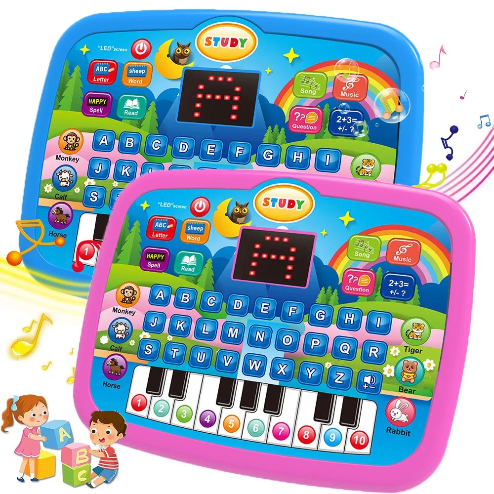Tablet educativo giocattolo per bambini, dai 3 anni in su: apprendimento della lettura, della matematica e della musica