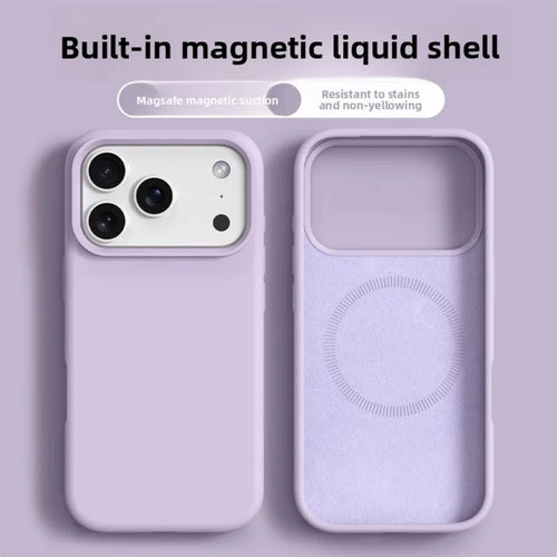 Custodia magnetica per iPhone 17 e 16 Pro Max; custodie in silicone liquido per iPhone 17, 16 Pro Max, 17 Pro e Air; cover morbida con bordo protettivo