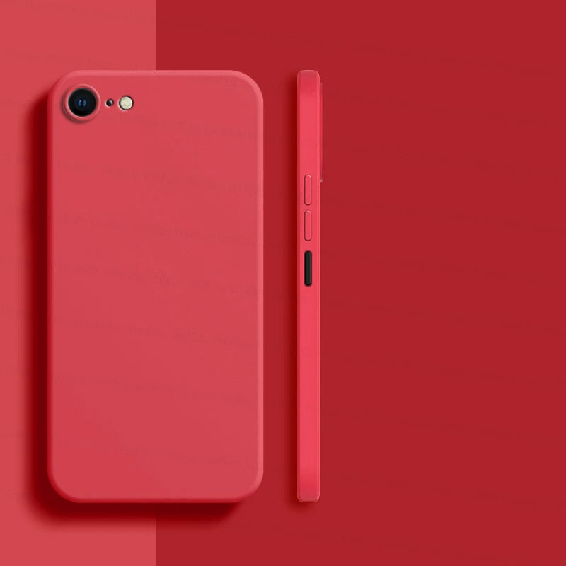 Custodia per iPhone 8; Custodia per iPhone SE 2022, 2020, 7, 8 Plus; Custodia di lusso antiurto in TPU morbido e silicone liquido per il retro del telefono