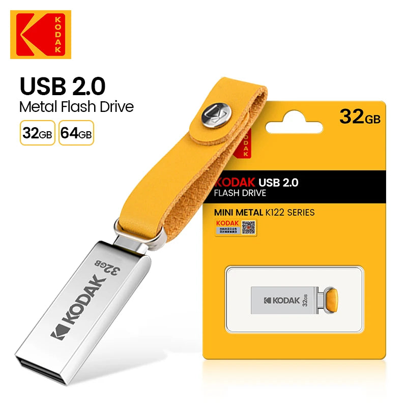 KODAK Pen Drive USB 2.0 32GB 64GB 128GB K122 USB Flash Drive Memory Pendrive