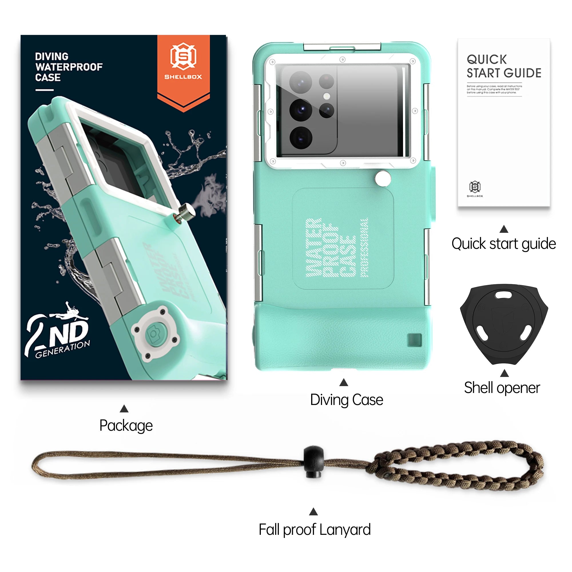 Cover resistente, impermeabile fino a 15 m/50 ft, custodia universale impermeabile per smartphone da 6,9 pollici, IP68, fotografia subacquea professionale
