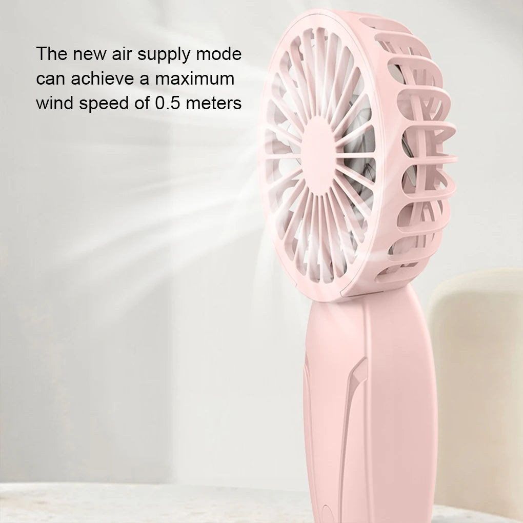 Mini ventilatore tascabile portatile leggero ricaricabile tramite USB, per rinfrescarsi in movimento.