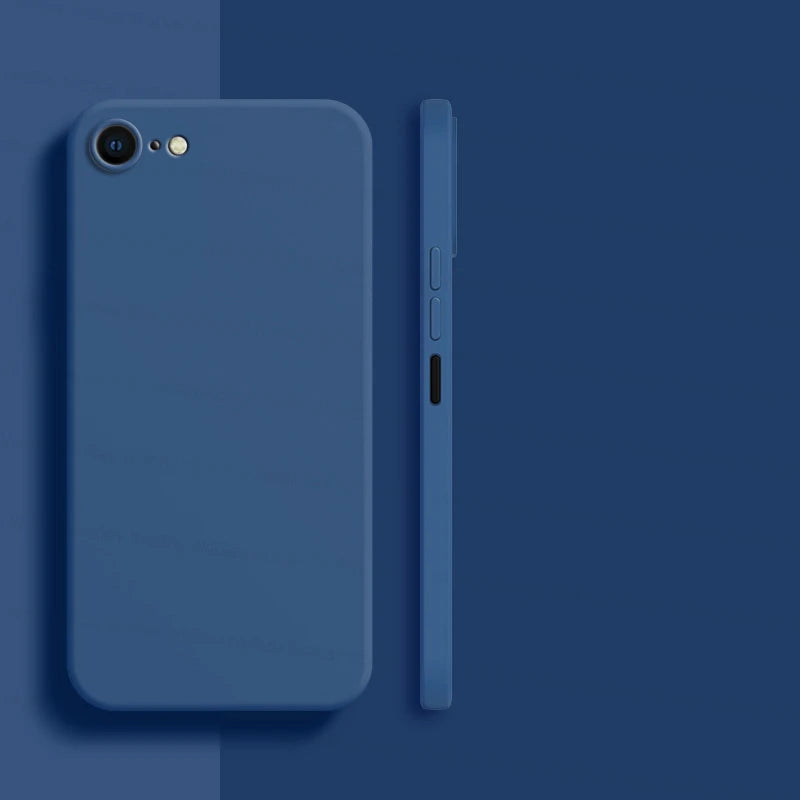Custodia per iPhone 8; Custodia per iPhone SE 2022, 2020, 7, 8 Plus; Custodia di lusso antiurto in TPU morbido e silicone liquido per il retro del telefono