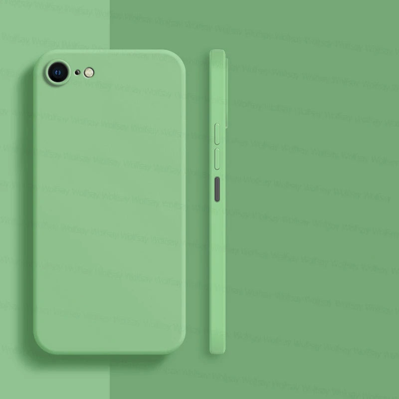 Custodia per iPhone 8; Custodia per iPhone SE 2022, 2020, 7, 8 Plus; Custodia di lusso antiurto in TPU morbido e silicone liquido per il retro del telefono