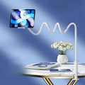 Supporto per tablet da letto - Supporto per iPad con rotazione a 360°, dotato di braccio metallico da 90 cm, per telefoni e tablet da 4,7 a 12,9 pollici