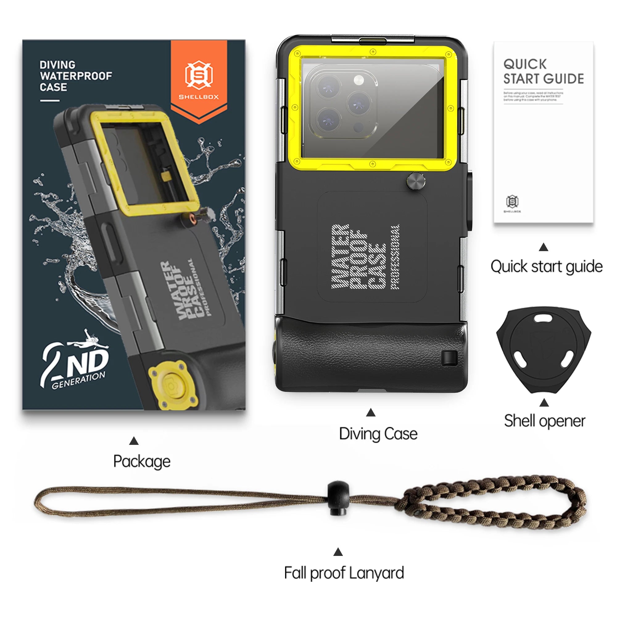 Cover resistente, impermeabile fino a 15 m/50 ft, custodia universale impermeabile per smartphone da 6,9 pollici, IP68, fotografia subacquea professionale
