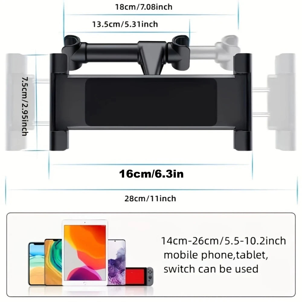 Supporto per tablet da auto, compatibile con dispositivi come iPad Air, iPad Mini e altri smartphone da 4,7 a 12,9 pollici