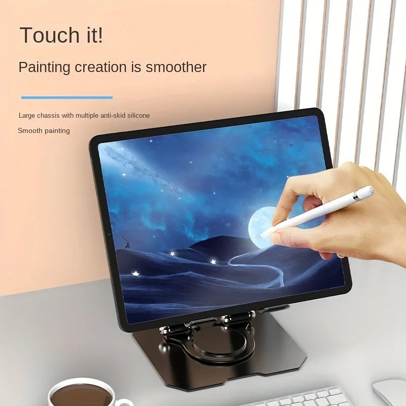 Supporto per tablet ruotabile a 360°, regolabile e pieghevole, compatibile con iPad Pro/Air/Mini da 4,7 a 12 pollici, laptop e tablet