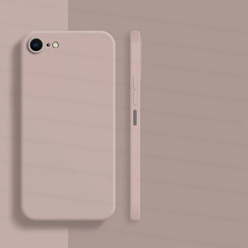 Custodia per iPhone 8; Custodia per iPhone SE 2022, 2020, 7, 8 Plus; Custodia di lusso antiurto in TPU morbido e silicone liquido per il retro del telefono